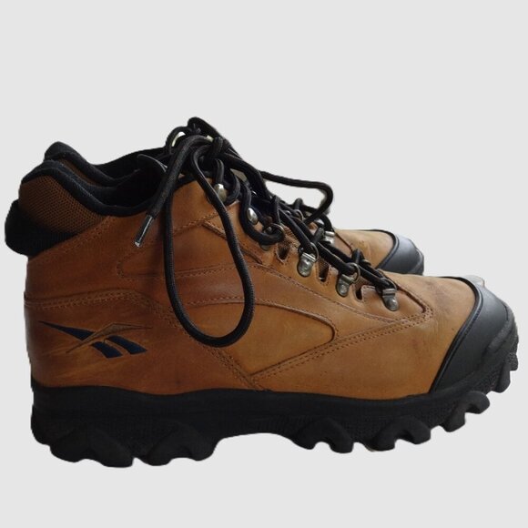 Reebok men's size 13, hiking boots, leather upper, lace up, rubber bottoms, VGC - Picture 2 of 15